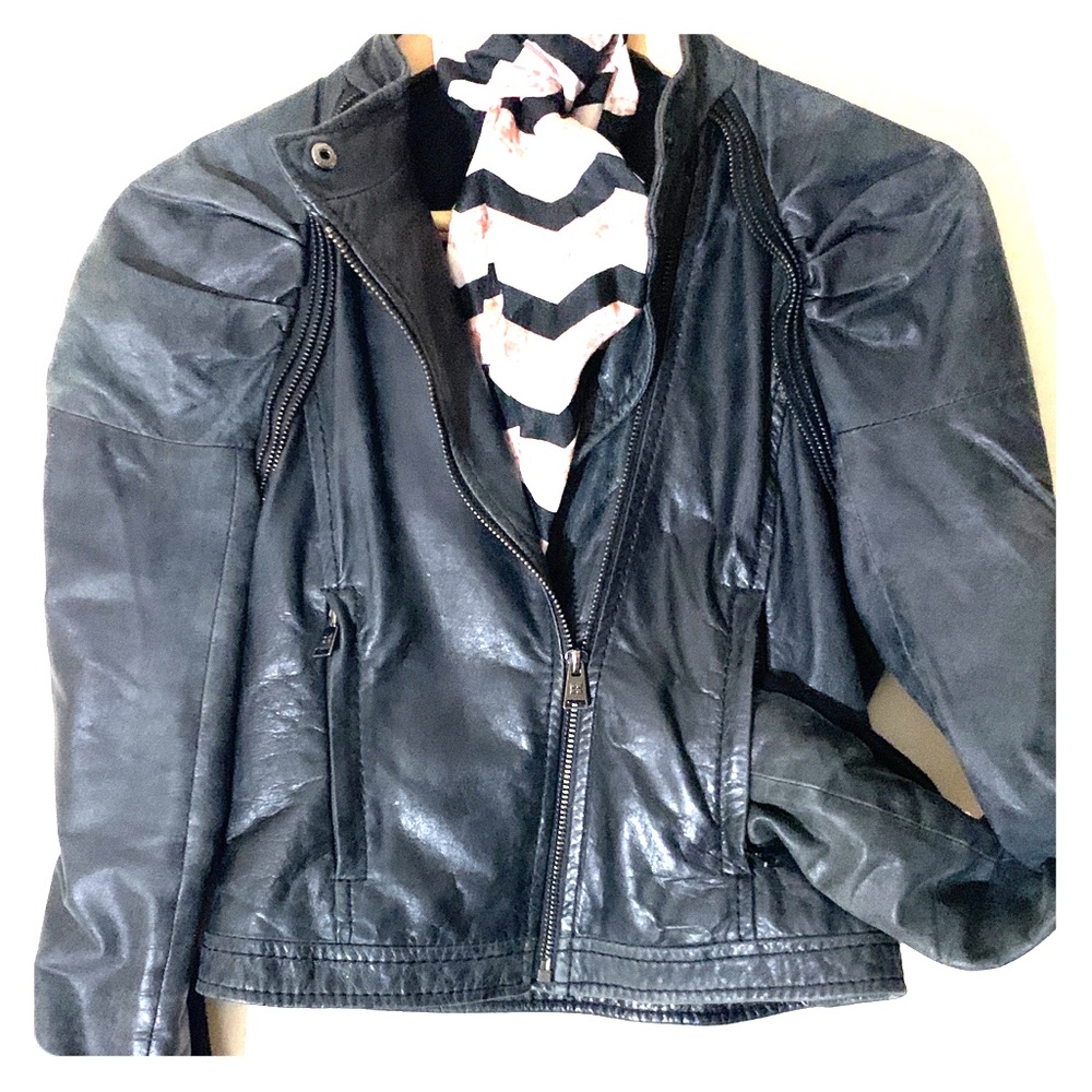 BCBG MAXAZARIA RUNWAY LEATHER JACKET XS